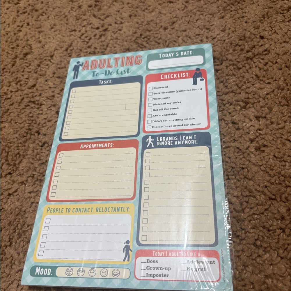 Adulting To-Do List Notepad